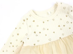 Name It buttercream gold glitter kjole